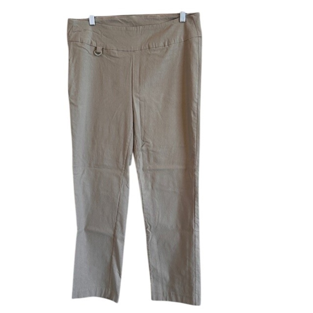 Lulu B Women's Beige Khaki Pull On Stretch Ankle Pants 16